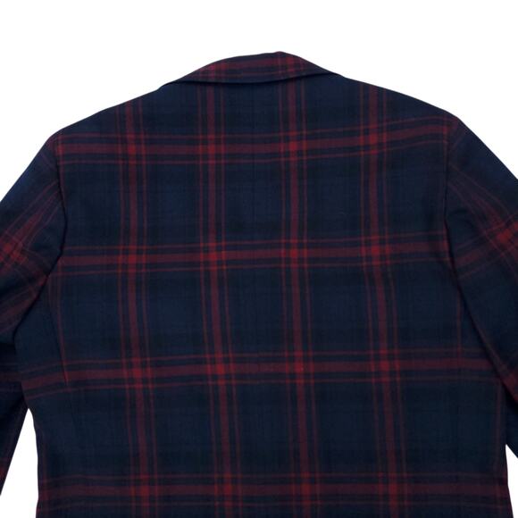 Vintage McDonogh School 100% Wool Uniform Blazer Jacket Blue Red Plaid Sz 34R - Picture 10 of 15